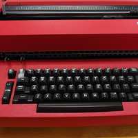 Red Typewriter with Keyboard