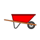 Red WheelBarrow Vector Clipart