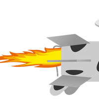 Rocket Cow Vector Clipart