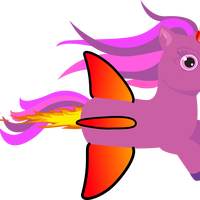 Rocket Unicorn Vector Clipart