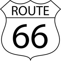 Route 66 sign vector clipart