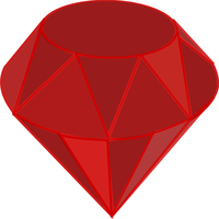 Ruby Gemstone Vector Clipart