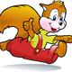 Running Squirrel Vector Clipart