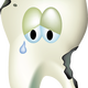 Sad Decaying Tooth Vector Clipart