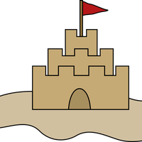 Sand Castle Vector Clipart