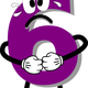 Scared Purple 6 vector clipart