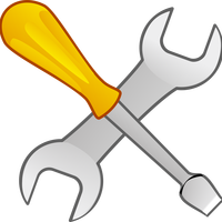Screwdriver and Wrench Vector Clipart