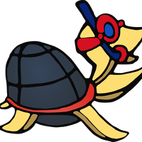 Scuba Turtle Vector Clipart