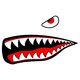 Shark Eye and teeth vector clipart