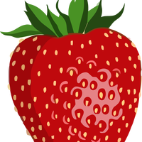 Shiny Strawberry Vector Graphic