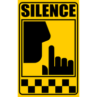 Signal of Silence Sign Vector Clipart