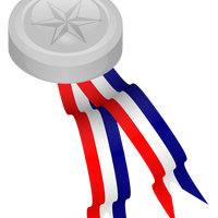Silver Medallion Vector Clipart