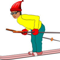 Skier vector clipart