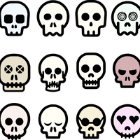 Skull Emoji Vector Clipart