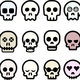 Skull Emoji Vector Clipart