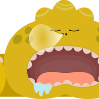 Sleeping Monster Vector Clipart