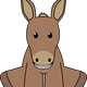 Smiling Donkey Vector Clipart