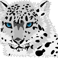 Snow Leopard Vector Graphic