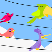 Song Birds Cartoon Vector Art