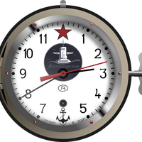 Soviet Nuclear Submarine Clock Vector Clipart