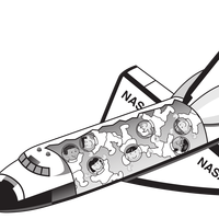 Space Shuttle Spaceship Vector Clipart