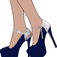 Sparkly High Heel Shoes vector clipart