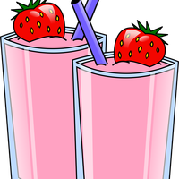 Strawberry Smoothie Vector Clipart