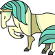 Stylized Cartoon Horse vector clipart