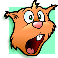 Surprised Chipmunk Face Vector Art