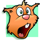 Surprised Chipmunk Face Vector Art