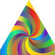 Swirling Prismatic Triangle vector clipart