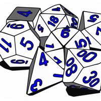 Tabletop RPG Dice set Vector Clipart