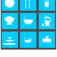 Tableware Icons Vector Clipart