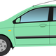 Teal Hyundai Getz Vector Clipart