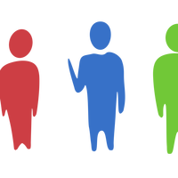 Three Different colored humans vector clipart