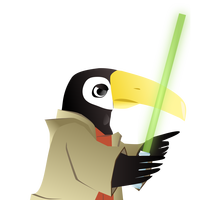 Toucan Jedi Master Vector Clipart