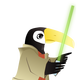 Toucan Jedi Master Vector Clipart