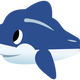 Toy Dolphin Vector Clipart