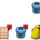 Trash Can Icons Vector Clipart Icon