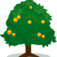 Tree with fruits vector art