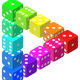 Triangle of Dice vector clipart
