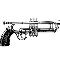 Trumpet Gun Vector file