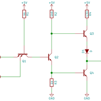 TTL 7400 internal circuit vector clipart