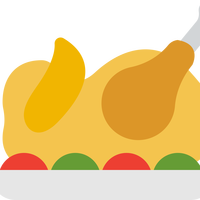 Turkey Dinner Vector Clipart