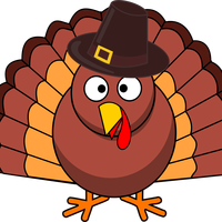 Turkey with Pilgrim Hat vector file