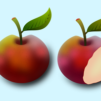 Two Apples Vector Clipart