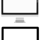 Two Computer Monitors Vector Clipart