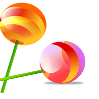 Two Lollipops vector clipart