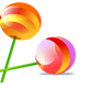 Two Lollipops vector clipart