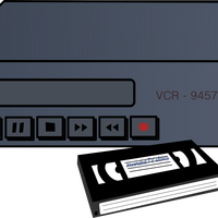 VCR and Tapes vector clipart